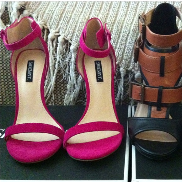 ✖️ShoeMint fuchsia pink strappy heels - Picture 3 of 3